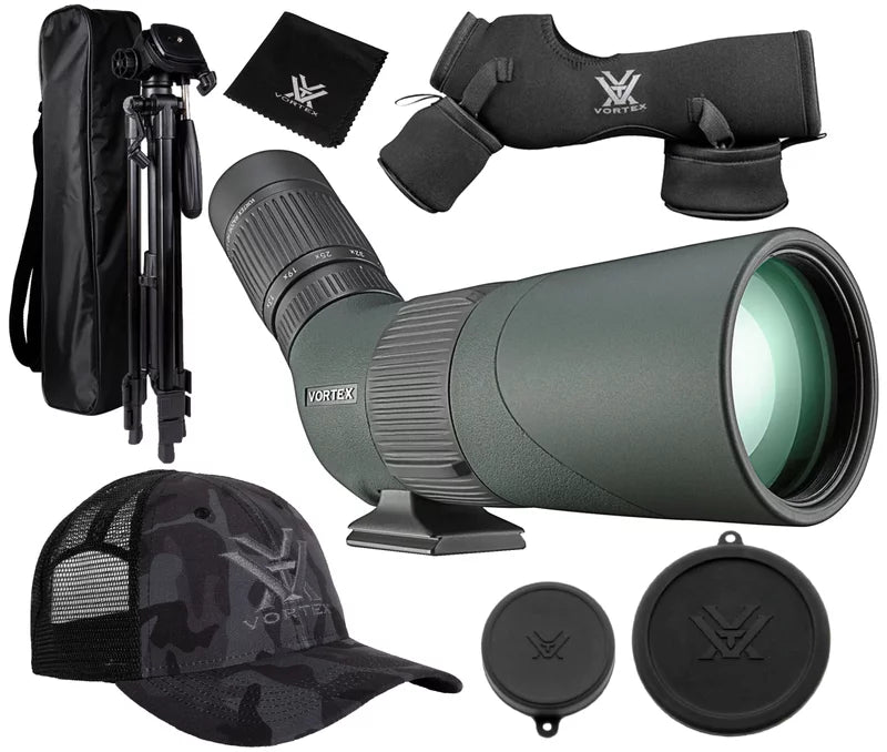 Vortex Optics Razor HD 13-39x56 Spotting Scope Angled RS-56A with Free Hat and TriPod Bundle