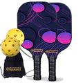 Pickleball Factory  Pickleball Paddle Set - Wave Point Pickleball Equipment, Driveway Pickleball Set, Carbonfiber Graphite