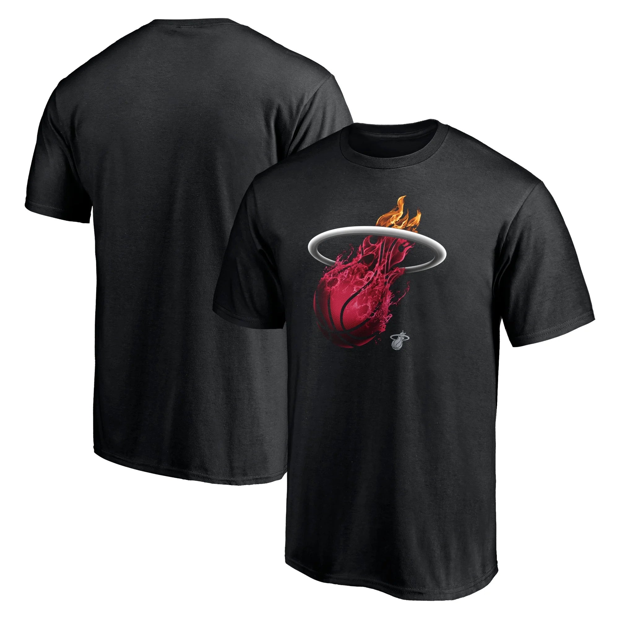 Men's Fanatics Branded  Black Miami Heat Midnight Mascot T-Shirt