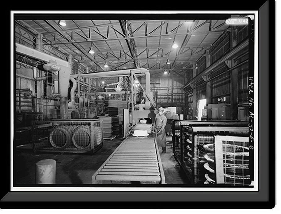 Historic Framed Print, United States Pipe & Foundry Company Plant, Core Making Shop, 2023 St. Louis Avenue at I-20/59, Bessemer, Jefferson County, AL - 6, 17-7/8 x 21-7/8