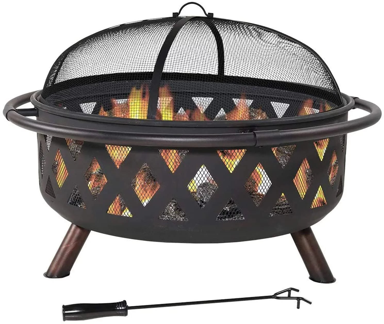 Alder Wood Burning Lightweight Grill Pit & Fire Pit Bowl For Camping Outdoors