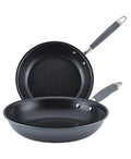 Anolon Advanced Home Hard-Anodized Nonstick Skillets (2 Piece Set- 10.25-Inch & 12.75-Inch, Moonstone)