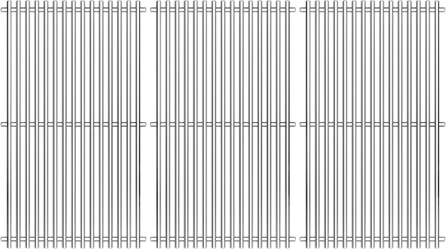 Grisun 17 inch Grill Cooking Grates for Homedepot Nexgrill 720-0896 720-0896B 720-0896C 720-0896CP 720-0896E 720-0898 720-0898A, Stainless Steel Solid Rod Grill Grid Replacement Parts - 3 Pack