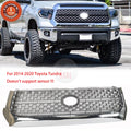 Partzer Front Honeycomb Bumper Grille Grill Compatible with 2014-2020 Toyota Tundra Silver