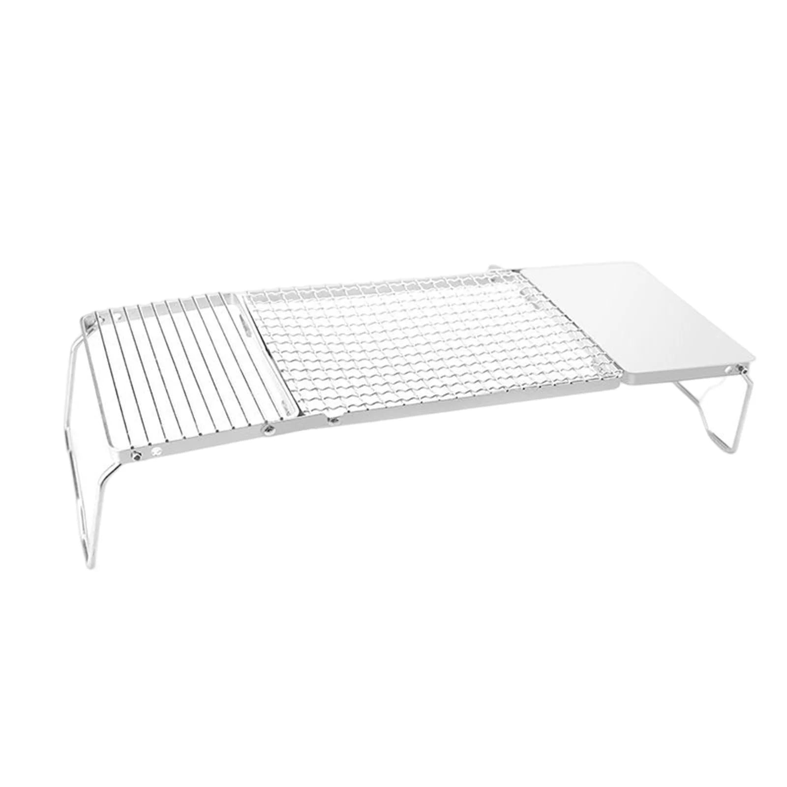 Folding Campfire Grill, Heavy Duty Stainless Steel Campfire Grill Grate with Carrying Portable for Outdoor Camping Cooking
