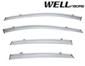 WellVisors Replacement for 2017-Present Buick LaCrosse CHROME TRIM Smoke Tinted Side Rain Guard Window Visors Deflectors 3-847BU007
