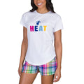 Women's Concepts Sport White Miami Heat Razzle Knit T-Shirt & Short Set