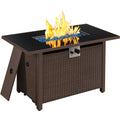 Alden Design 43 Outdoor Propane 50,000 BTU Gas Fire Pit Table for Patio/Courtyard/Garden, Brown