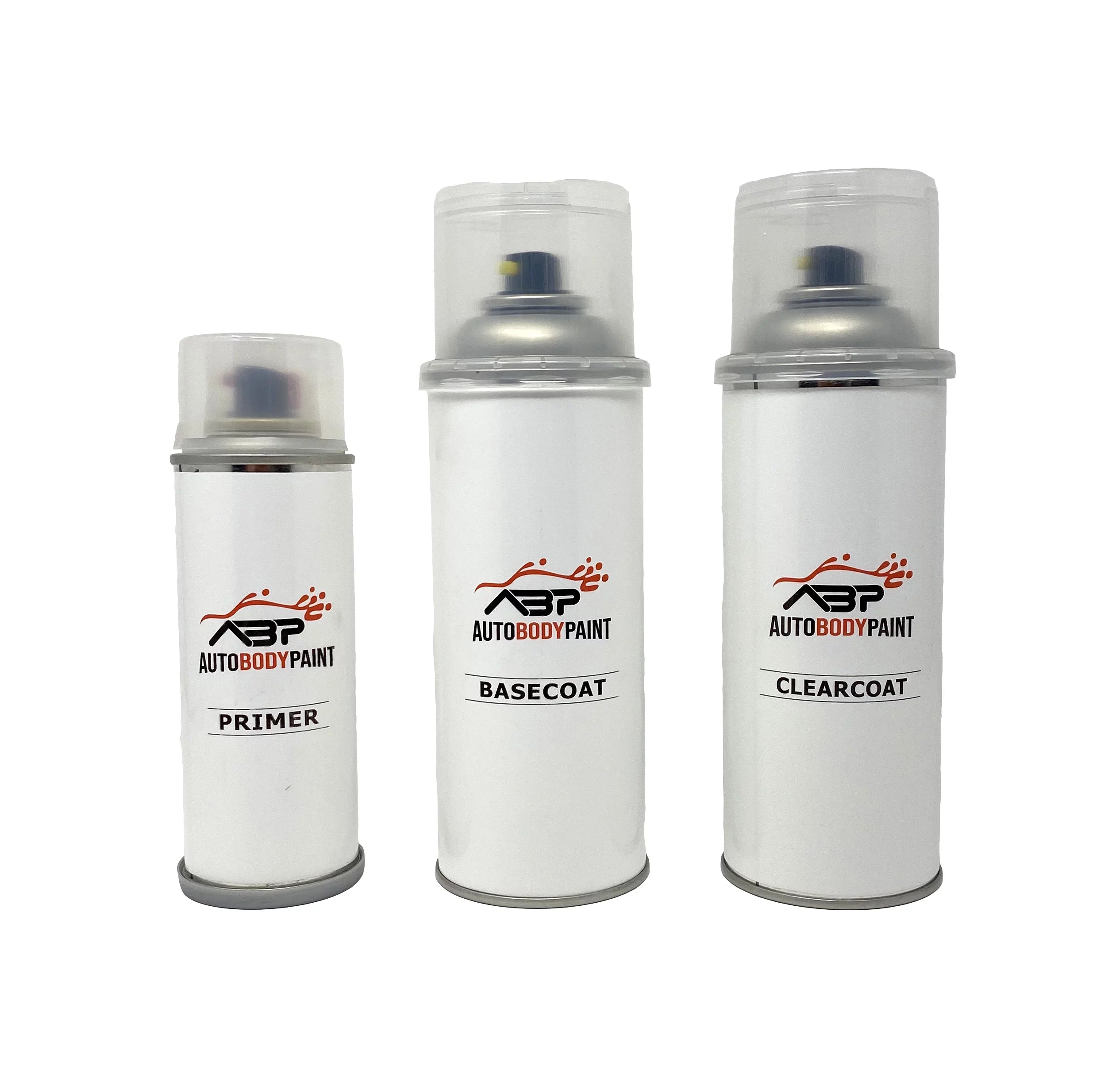 ABP Repair Paint 12 Oz Basecoat, Clearcoat (1K) and Primer (1K) Compatible With Prestige Silver Metallic Mazda 929 || Code: 5G