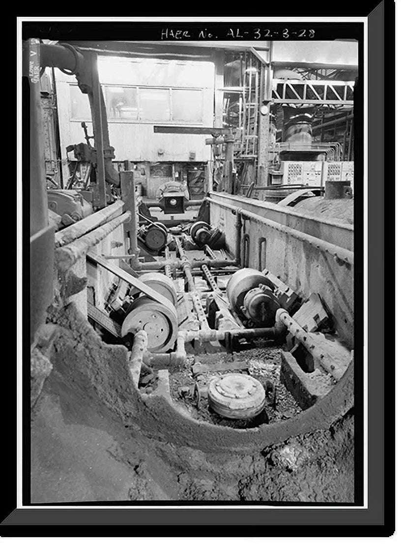 Historic Framed Print, United States Pipe & Foundry Company Plant, Pipe Casting & Testing Area, 2023 St. Louis Avenue at I-20/59, Bessemer, Jefferson County, AL - 15, 17-7/8 x 21-7/8
