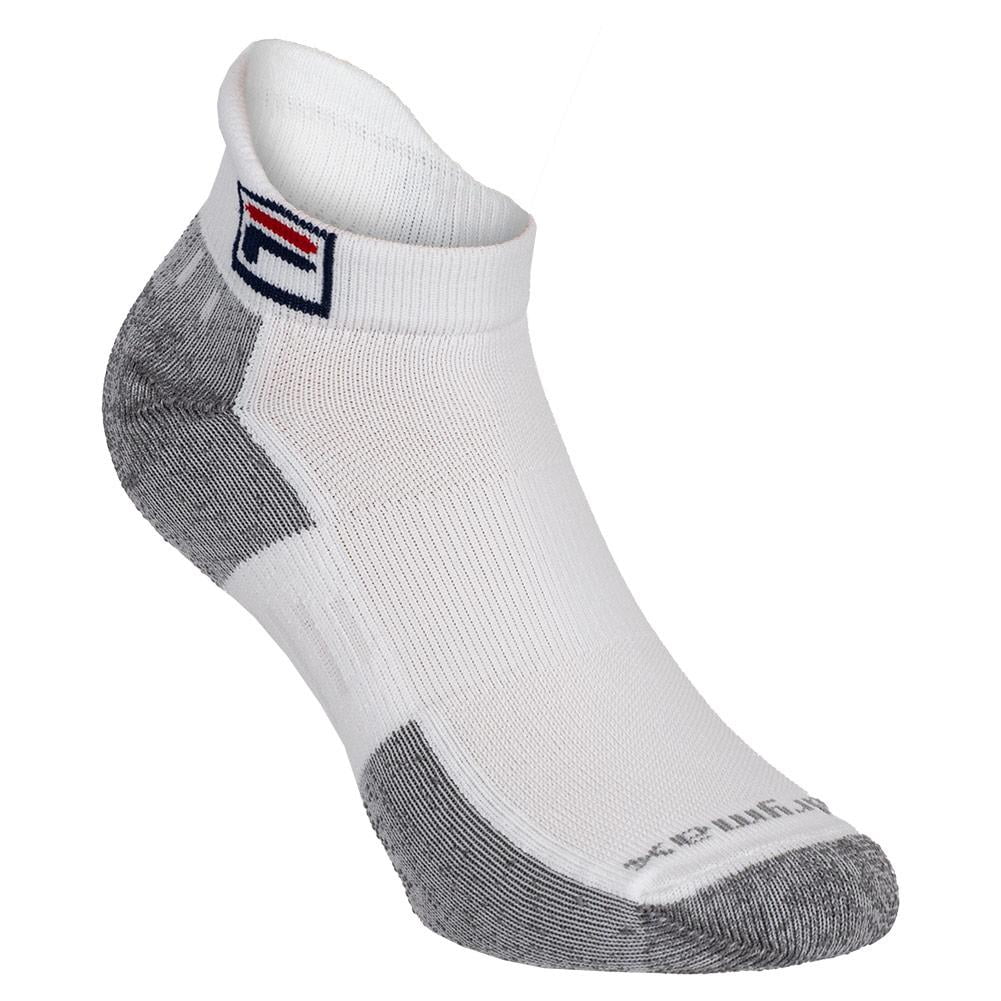 Fila Low Cut Tab Tennis Socks White (  MEDIUM White  )