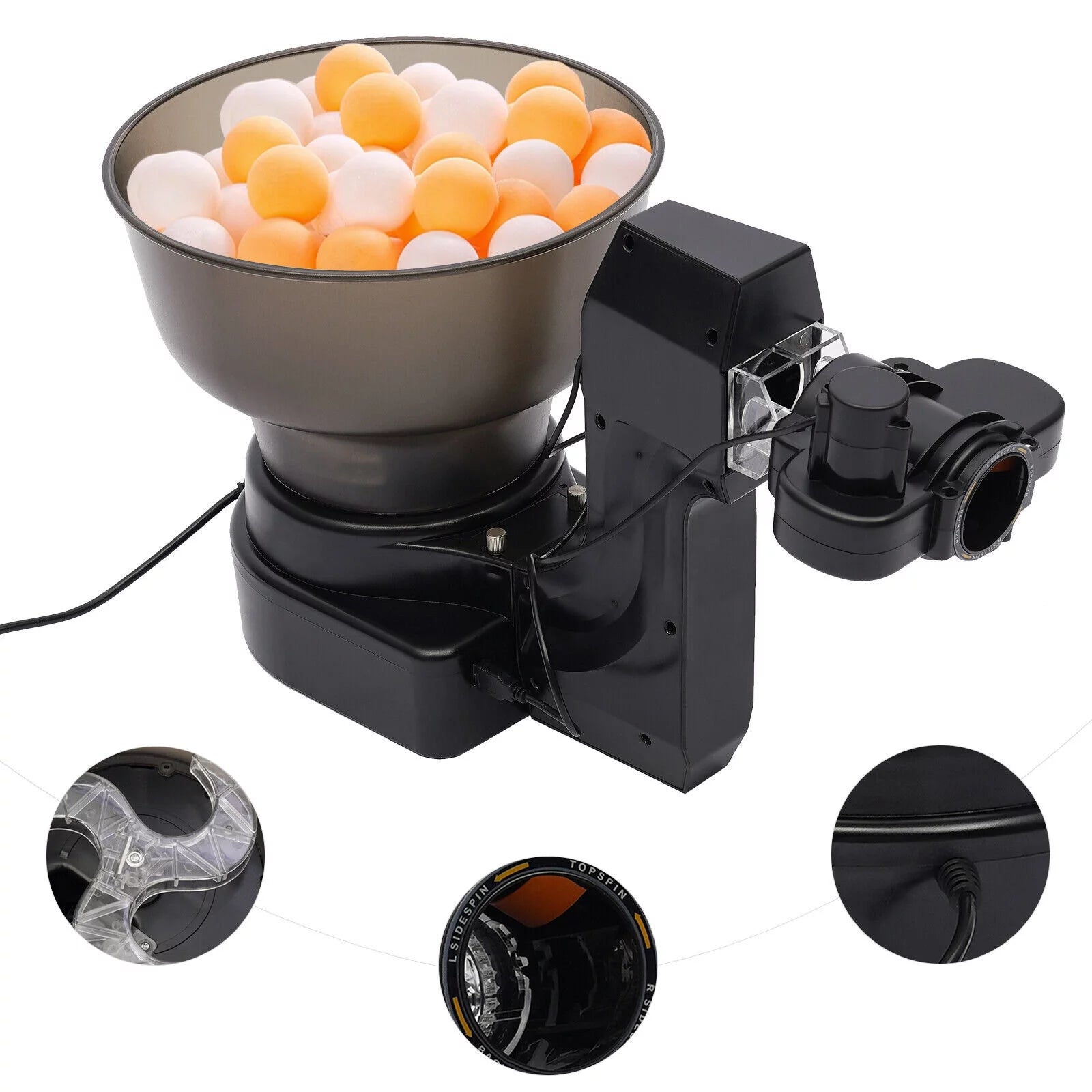 Oukaning HP-07 Table Tennis Robot Machine Auto Ping Pong Ball Training Machine 36W/110V