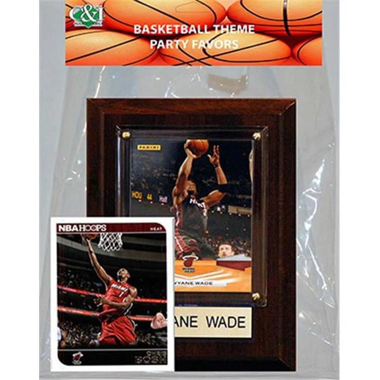 Candlcollectables 46LBHEAT NBA Miami Heat Party Favor With 4 x 6 Plaque