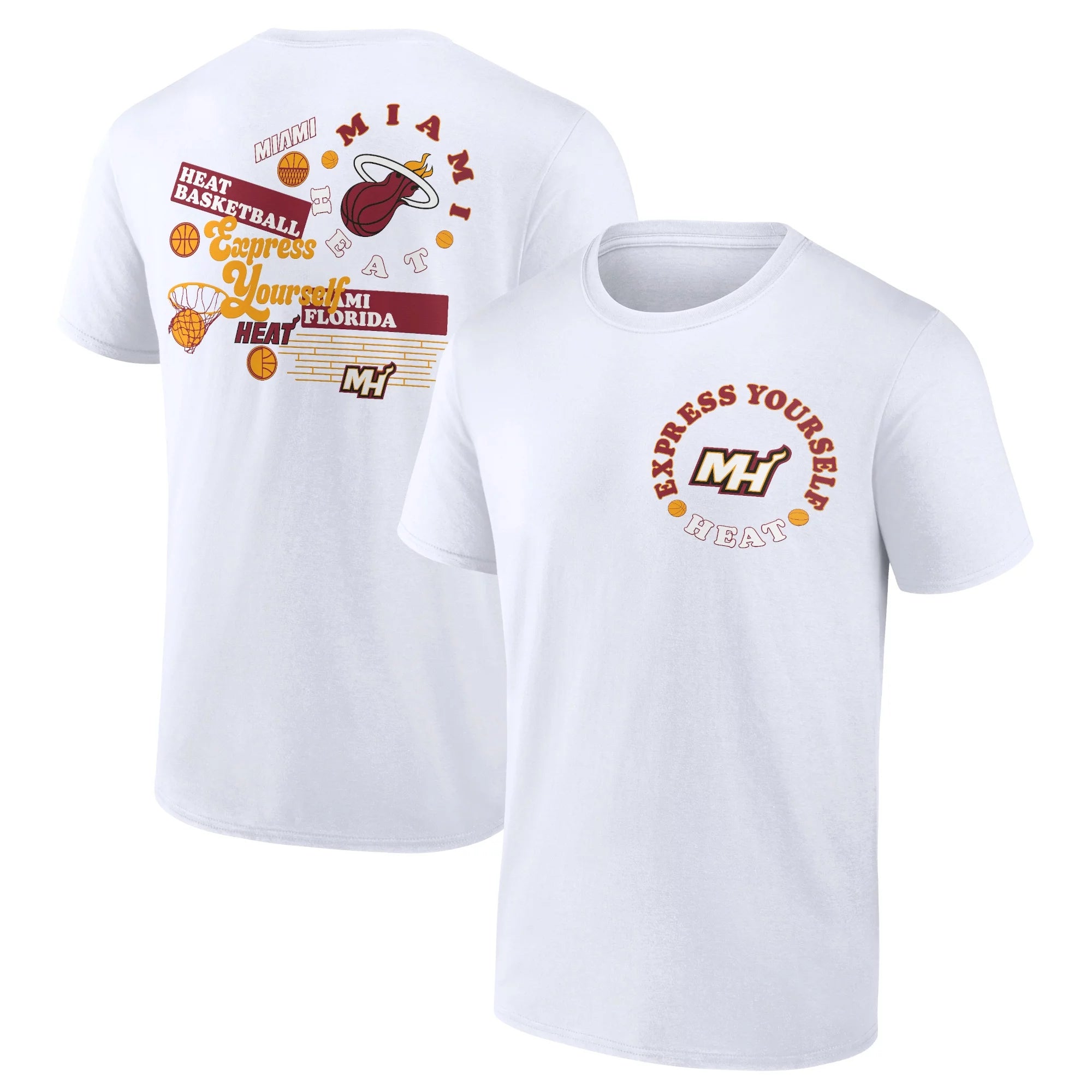 Men's Fanatics Branded White Miami Heat Street Collective T-Shirt