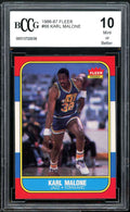 1986-87 Fleer #68 Karl Malone Rookie Card BCCG 10 Mint+