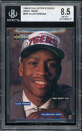 Allen Iverson Rookie Card 1996-97 Collector's Choice Draft Trade #DR1 BGS 8.5