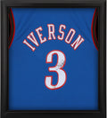 Allen Iverson Philadelphia 76ers Autographed Framed Mitchell & Ness 1999 Blue Swingman Jersey with HOF 2K16 Inscription - Fanatics Authentic Certified