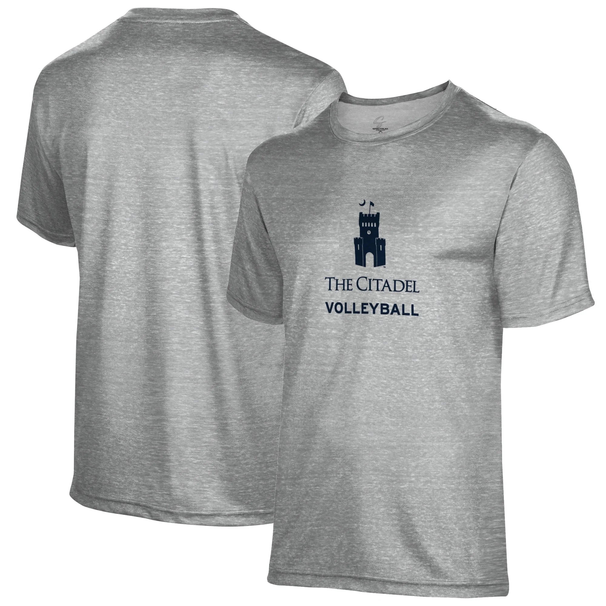 Men's Gray Citadel Bulldogs Volleyball Name Drop T-Shirt