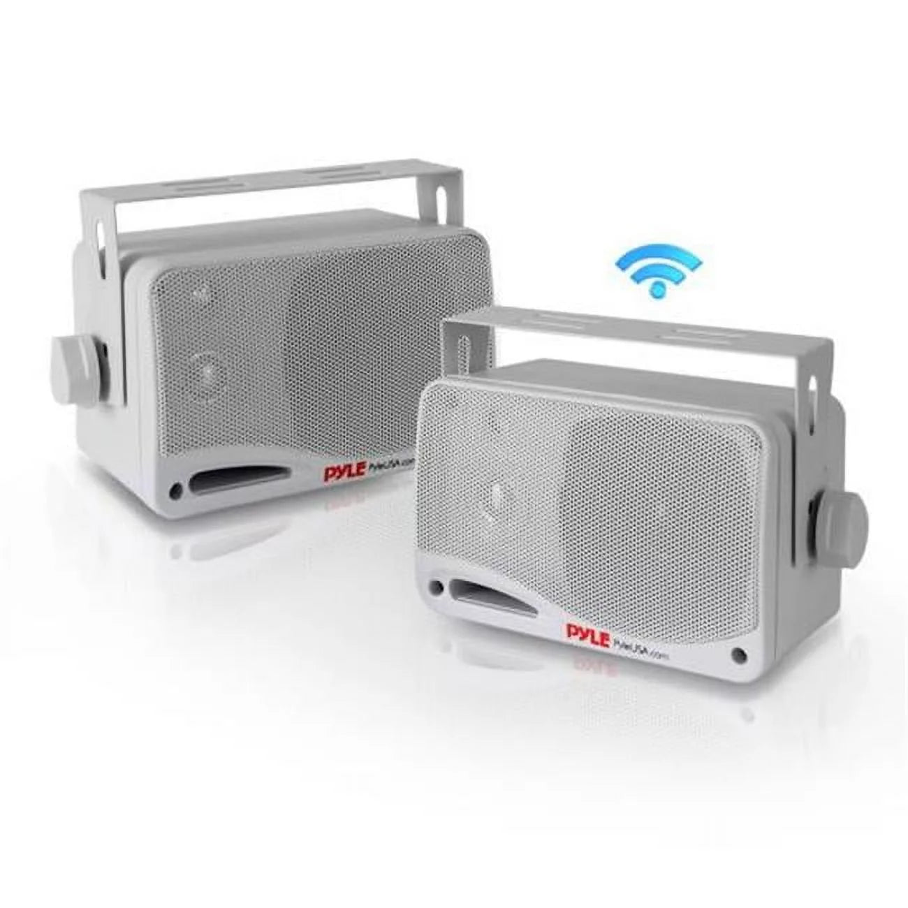 Pyle PDWR42WBT Bluetooth Indoor Outdoor 3.5 Inch Speaker System, White (2 Pack)
