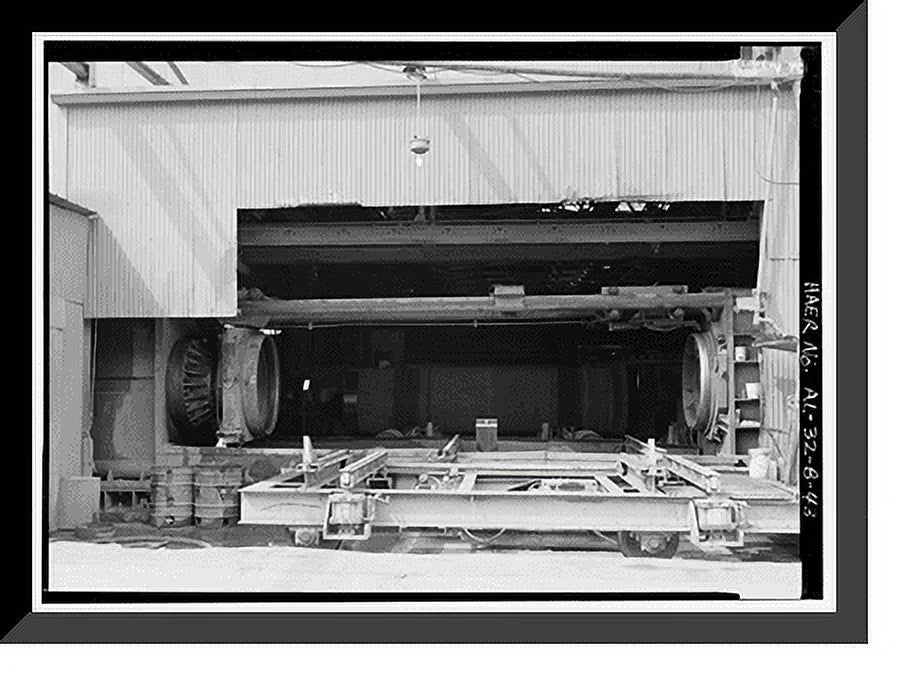 Historic Framed Print, United States Pipe & Foundry Company Plant, Pipe Casting & Testing Area, 2023 St. Louis Avenue at I-20/59, Bessemer, Jefferson County, AL - 30, 17-7/8 x 21-7/8
