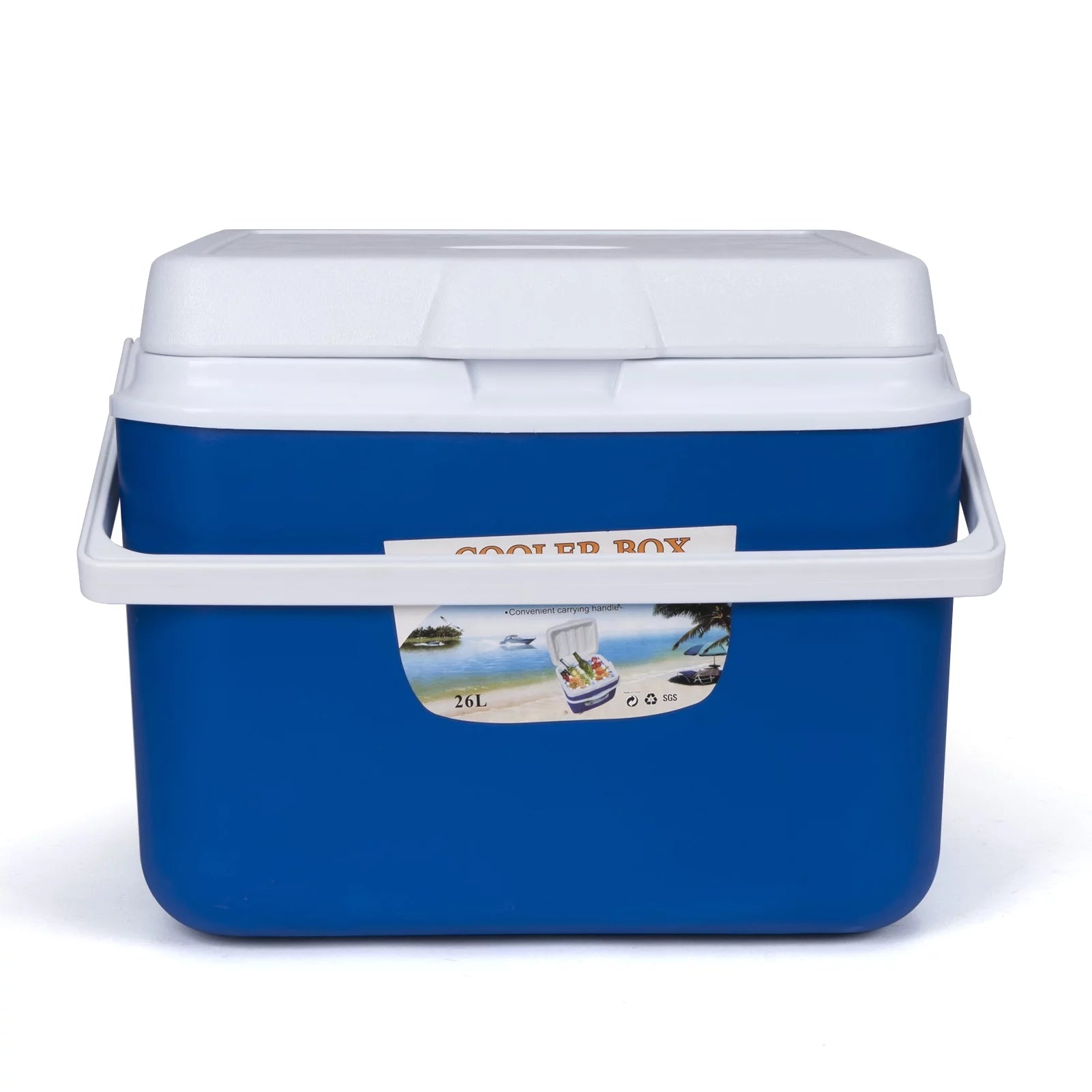 Andoer Durable Insulated Cooler Box Lunch Box for Camping Picnic Beach Car, Hard PE Shell, EPS Insulation Layer, 8L/13L/26L