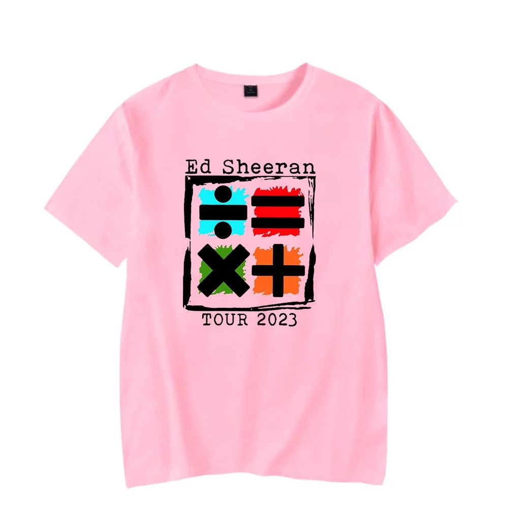 Ed Sheeran Merch 2023 Mathematics Tour T-shirt Crewneck Short Sleeve Tee Women Men's Clothes