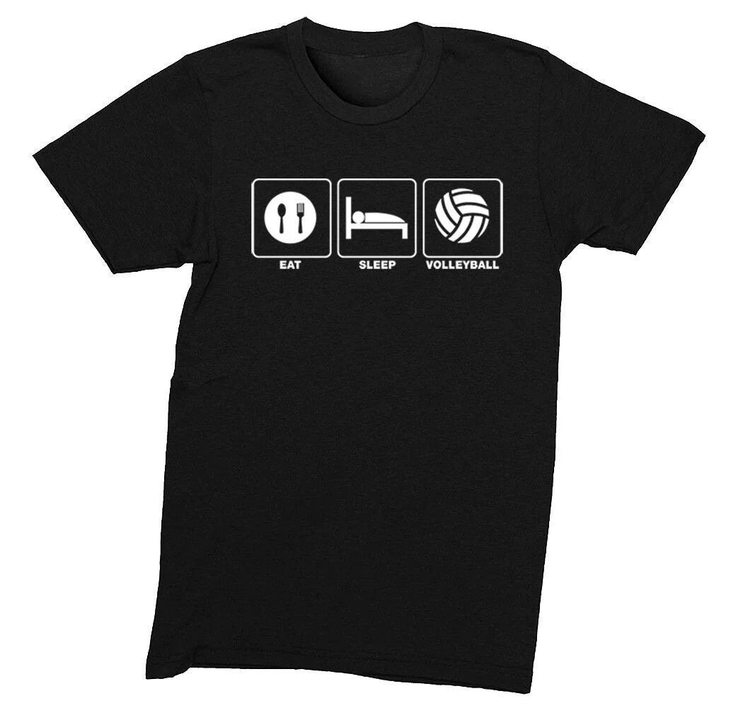 XtraFly Apparel Mens Eat Sleep Volleyball Sports Fan Player Lover Beach Coach Team Gift T-Shirt