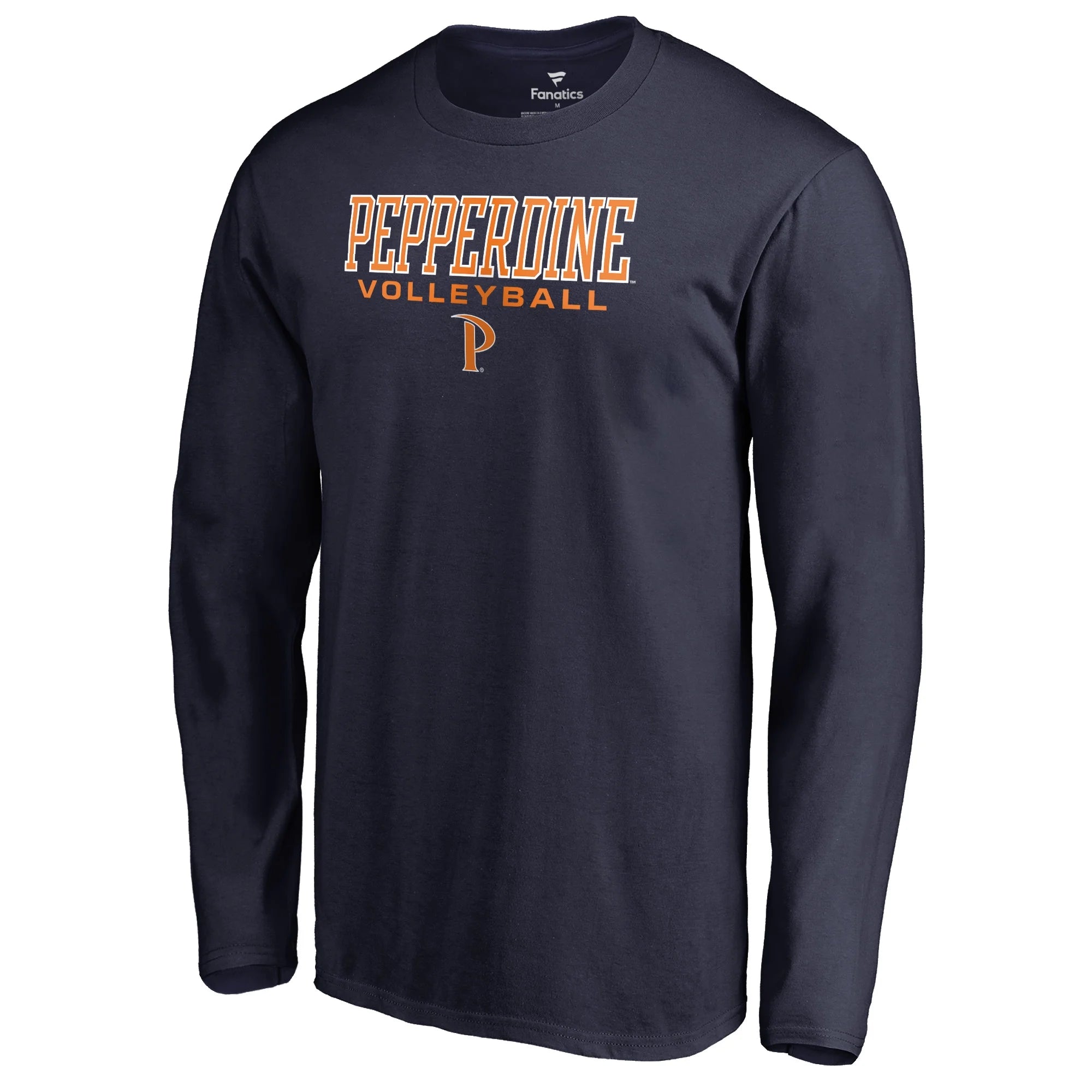 Men's Fanatics Branded Navy Pepperdine Waves True Sport Volleyball Long Sleeve T-Shirt
