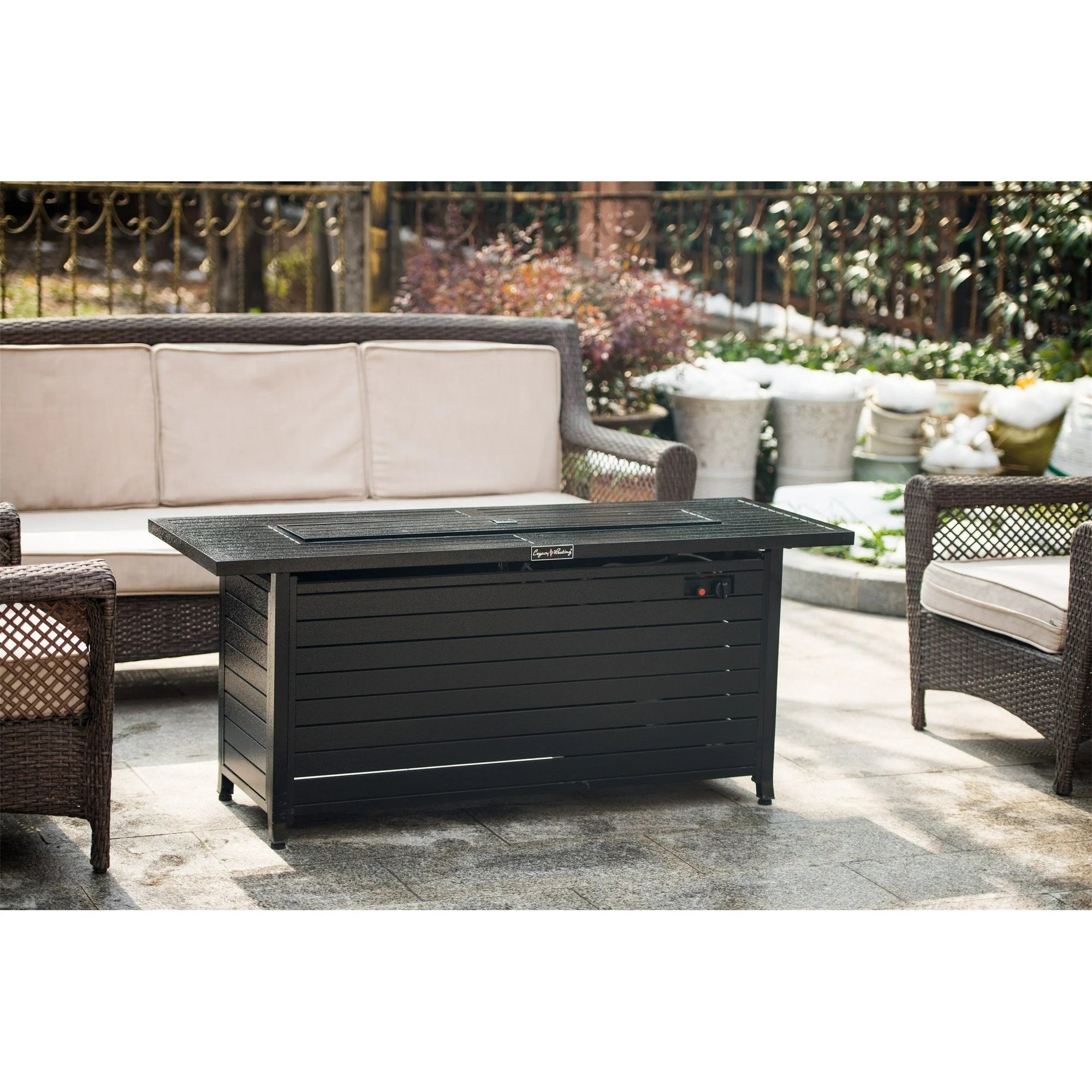 Clihome 57 Outdoor 50000 BTU Gas Propane Fire Pits Dinning Table