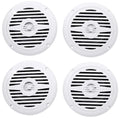 (4) Rockville MS525W 5.25 200 Watt Waterproof Marine Boat Speakers 2-Way White