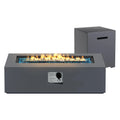 42 Inch Outdoor Propane Fire Pit Table, 50,000 BTU Iron Rectangular Gas Fire Pits for Outside