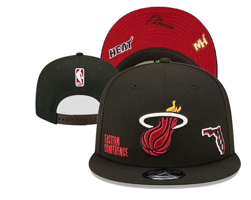 Miami-heat Basketball Cap Pro League Hat Adjustable Flat Cap