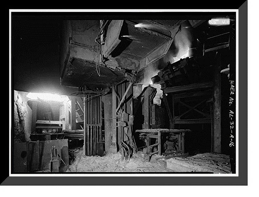 Historic Framed Print, United States Pipe & Foundry Company Plant, Melting & Treatment Areas, 2023 St. Louis Avenue at I-20/59, Bessemer, Jefferson County, AL - 7, 17-7/8 x 21-7/8