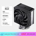 EVO CPU Processador Air Cooler 4 Heat Pipes ARGB PWM D-TDP 220W Radiator for  LGA1700 1200 115X  AM4 AM5