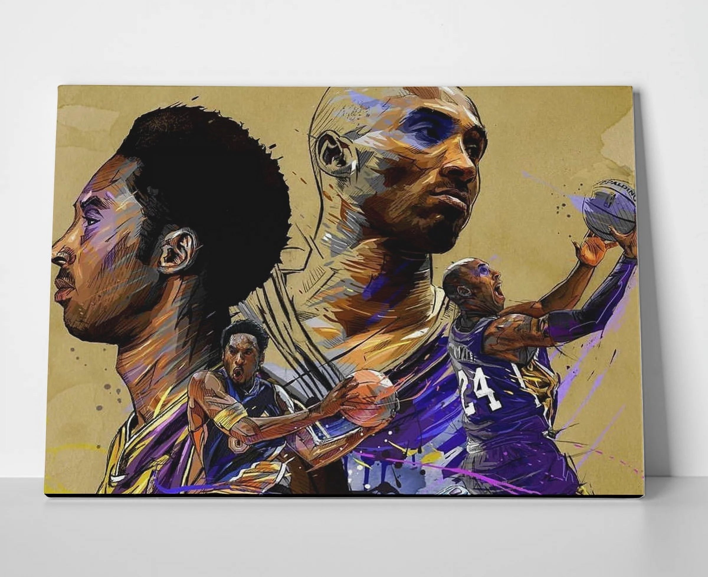 Kobe Bryant Lakers Poster or Wrapped Canvas