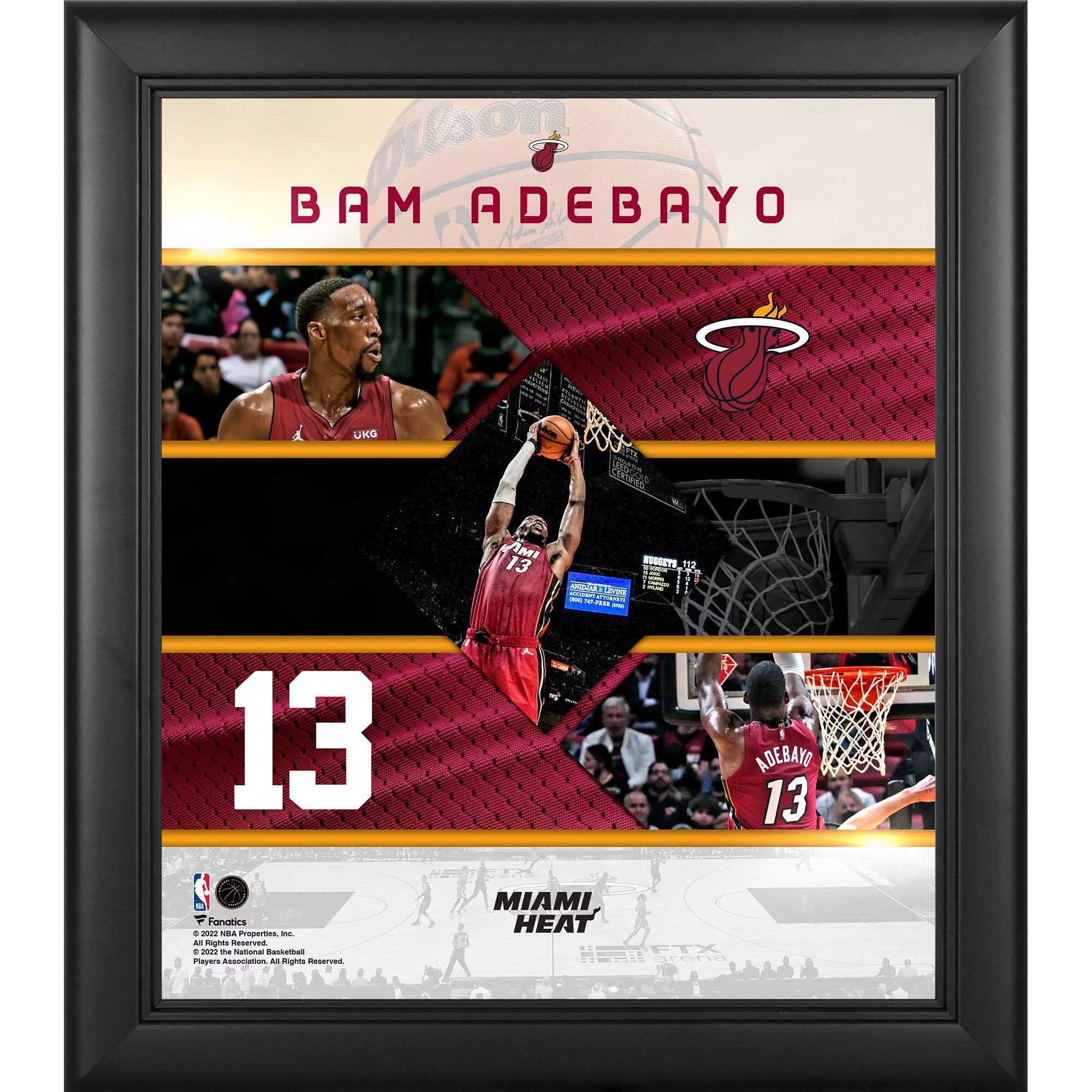 Bam Adebayo Miami Heat Framed 15 x 17 Stitched Stars Collage