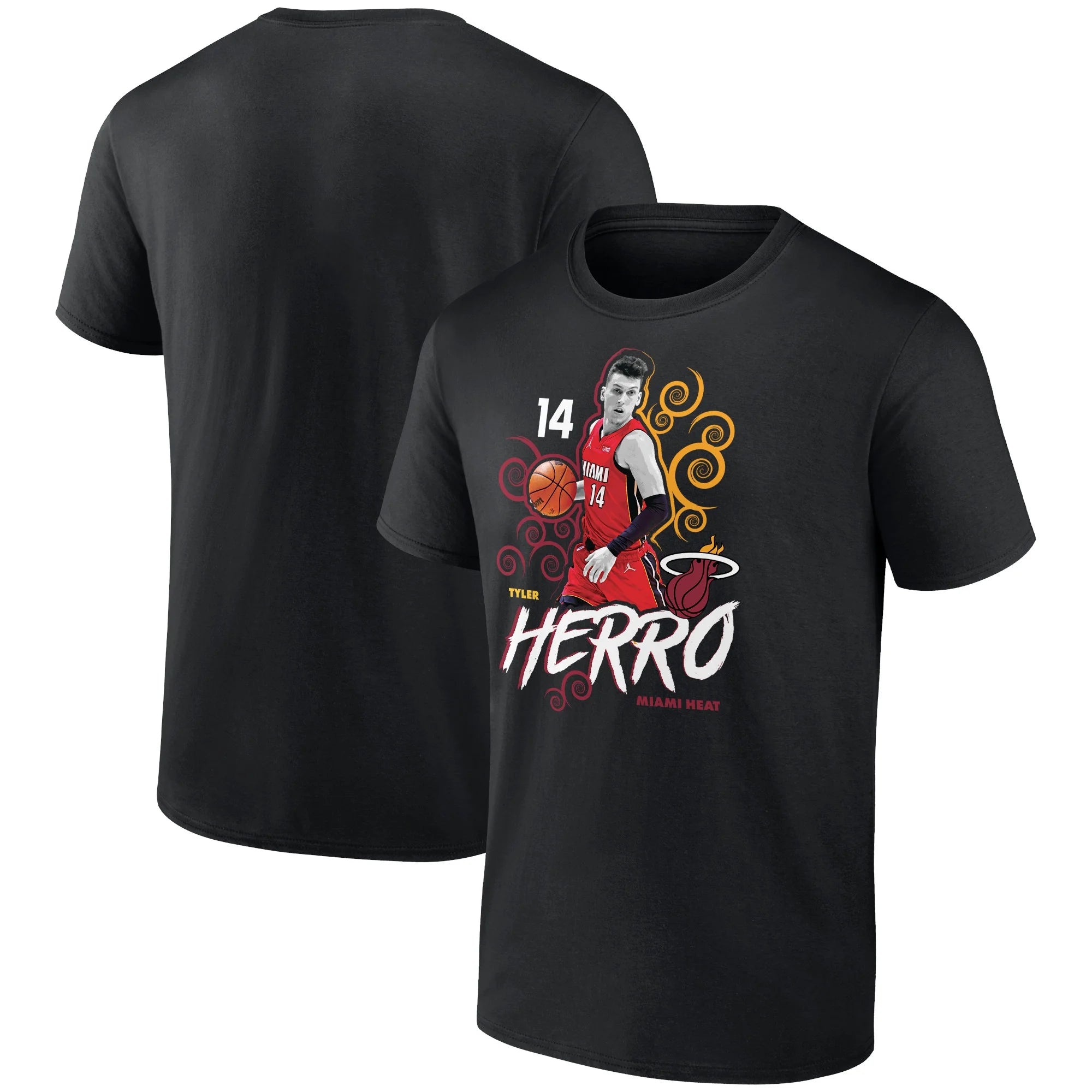 Men's Fanatics Branded Tyler Herro Black Miami Heat Competitor T-Shirt