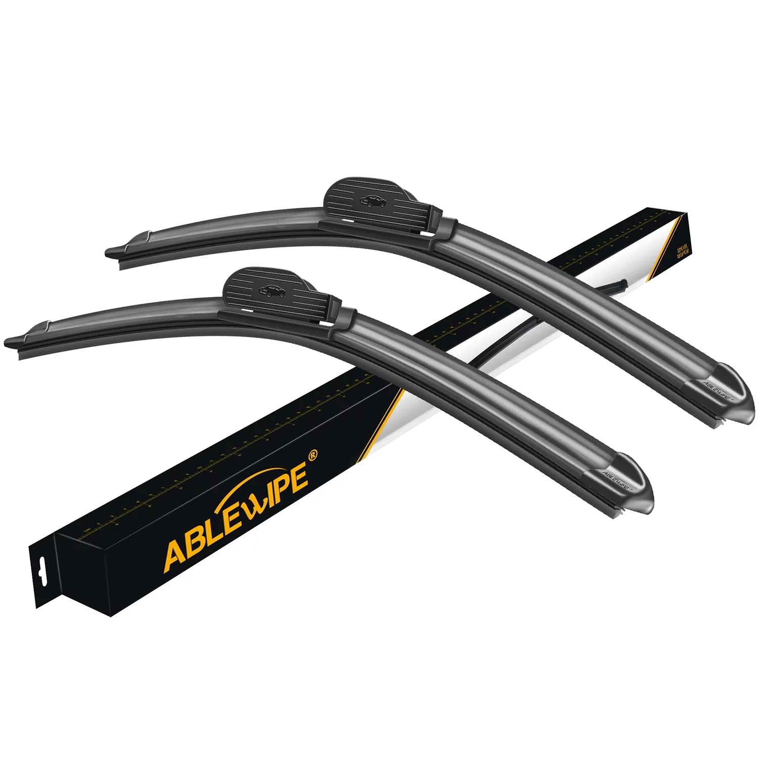 ABLEWIPE 26+18 Fit For Buick LaCrosse 2017 All Weather Windshield Wiper Blades, Set of 2, With Accessories, Driver & Passenger, Front Left Right, PTB