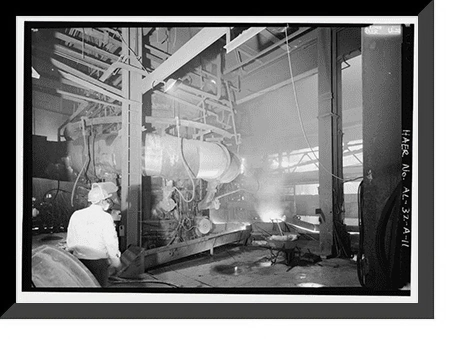 Historic Framed Print, United States Pipe & Foundry Company Plant, Melting & Treatment Areas, 2023 St. Louis Avenue at I-20/59, Bessemer, Jefferson County, AL - 2, 17-7/8 x 21-7/8