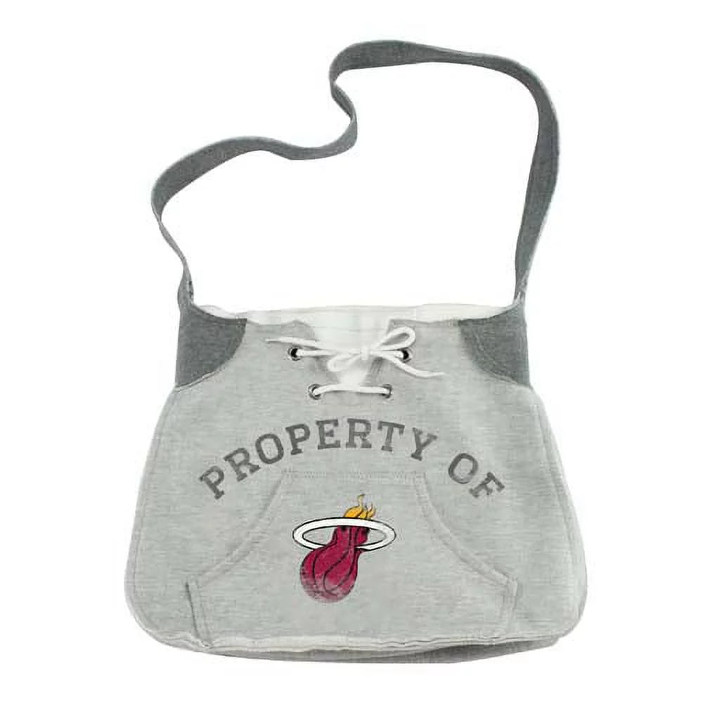 Little Earth Miami Heat NBA Hoodie Sweatshirt Material Sling Purse Handbag