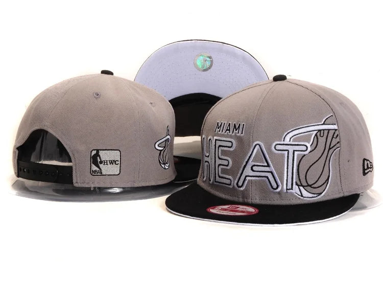Miami-heat Basketball Cap Pro League Hat Adjustable Flat Cap