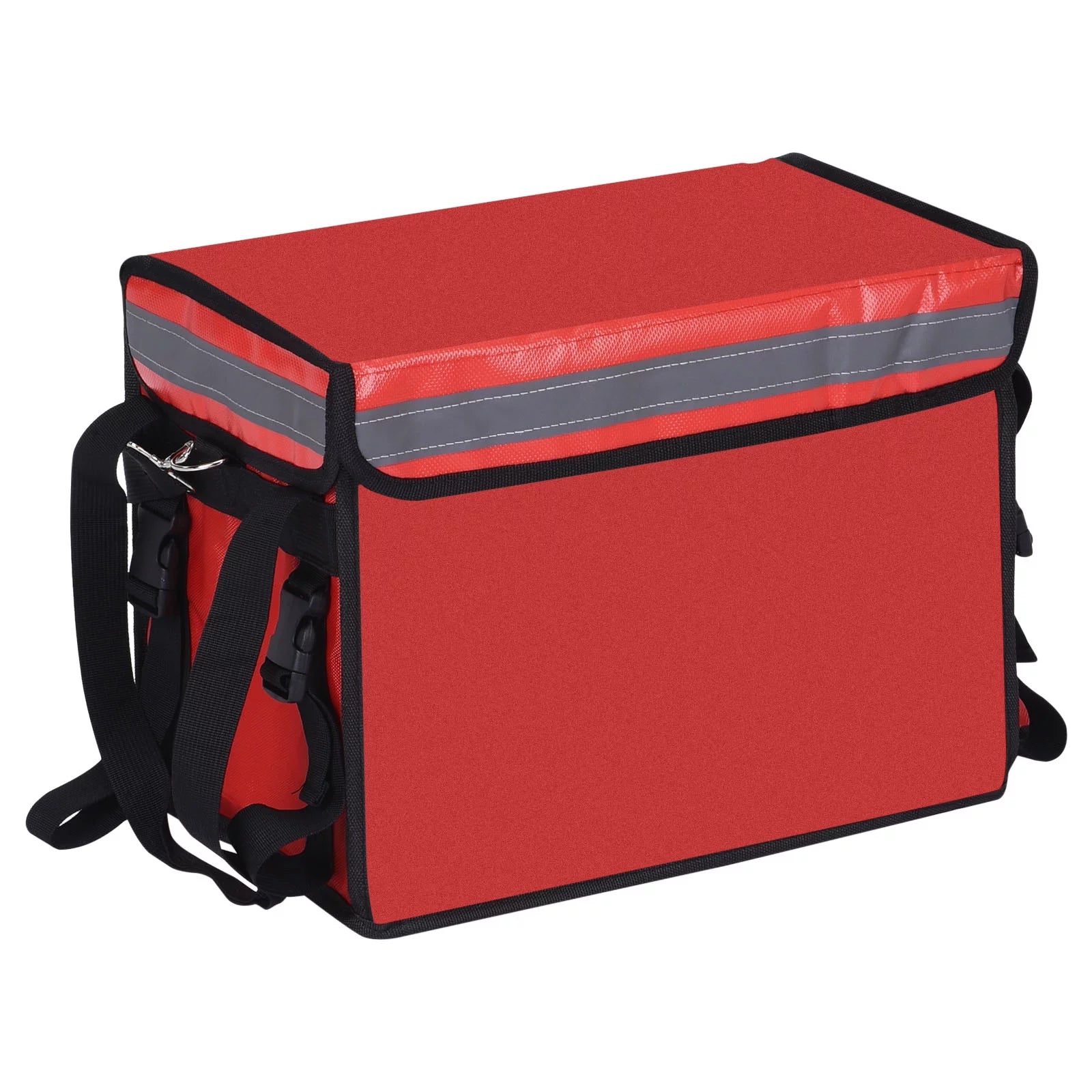 Insulated Food Bag Catering Thermal Food Bag Cooler Bags for Pizza, Red (16.5x11.4x11.8 )