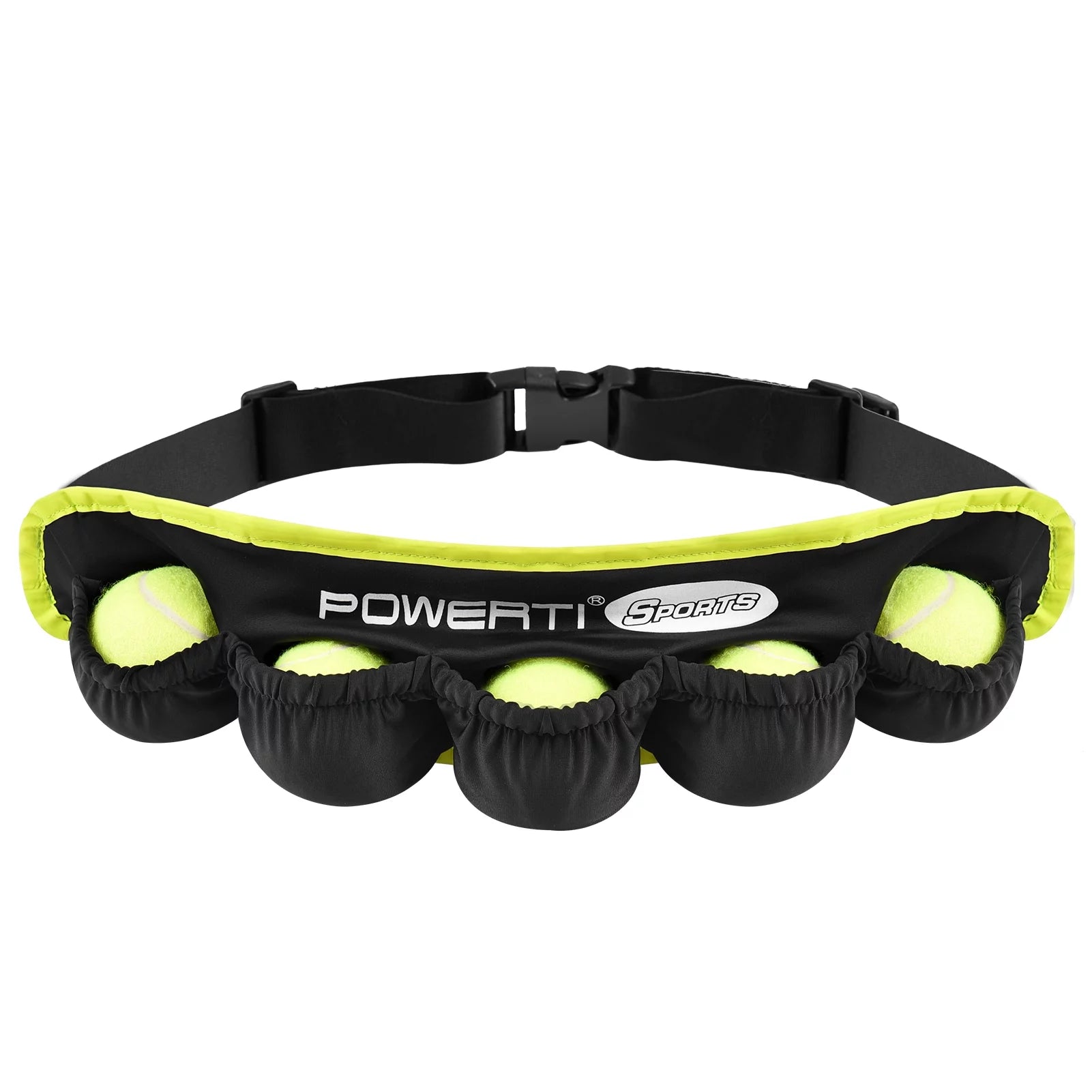 Black Tennis Ball Band, Breathable Spandex Fanny Pack for Tennis and Hiking