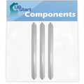 3-Pack BBQ Grill Heat Shield Plate Tent Replacement Parts for Weber 3751001 - Compatible Barbeque Stainless Steel Flame Tamer, Guard, Deflector, Flavorizer Bar, Vaporizer Bar, Burner Cover 24 1/2