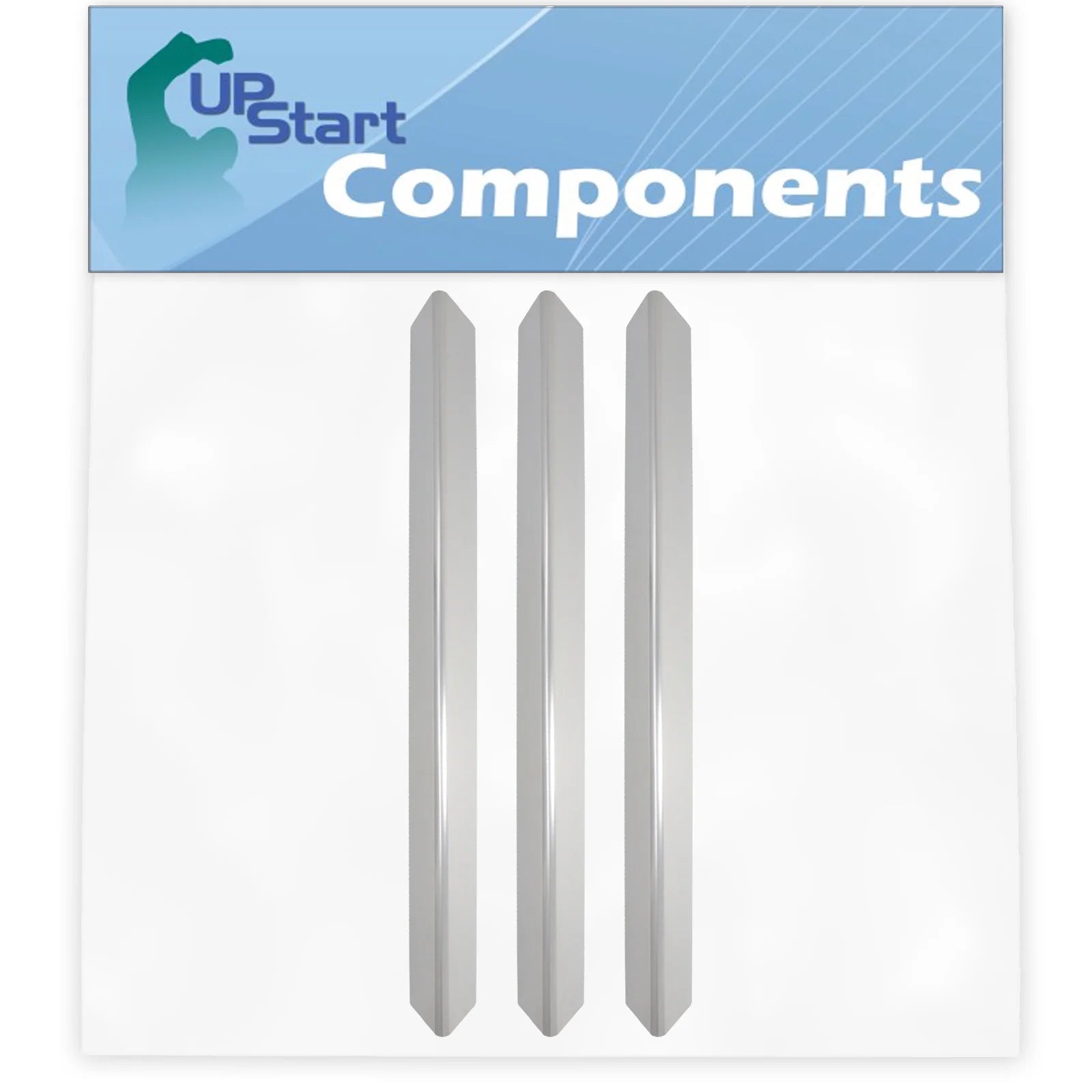 3-Pack BBQ Grill Heat Shield Plate Tent Replacement Parts for Weber 3751001 - Compatible Barbeque Stainless Steel Flame Tamer, Guard, Deflector, Flavorizer Bar, Vaporizer Bar, Burner Cover 24 1/2