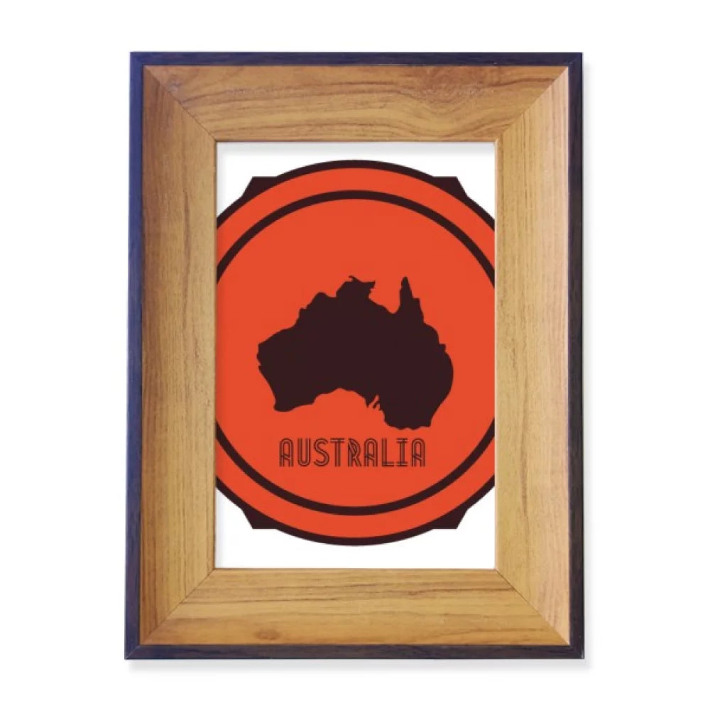 Australia Flavor Map Emblem Illustration Photo Frame Exhibition Display Art Desktop Painting
