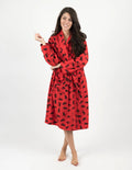 Leveret Womens Fleece Robe Moose L/XL