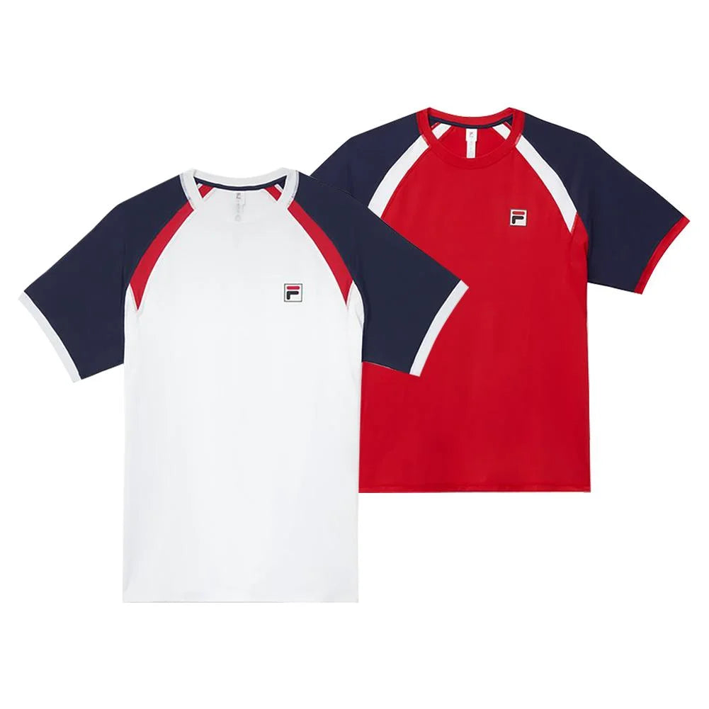 Fila Men`s Heritage Essentials Tennis Crew (  X-Large Red/Nv  )