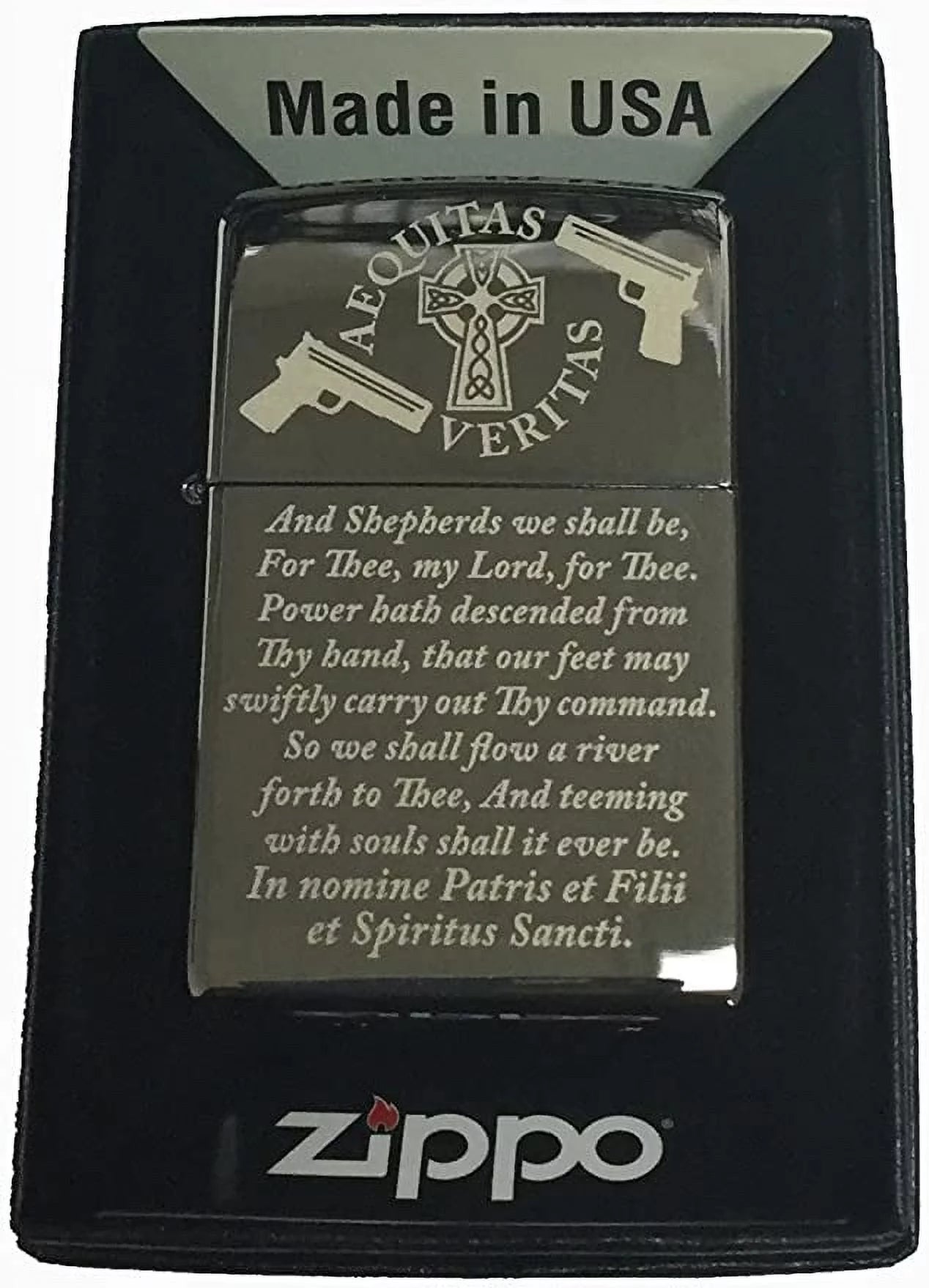 Boondocks Saints Prayer Zippo Lighter Black Ice.
