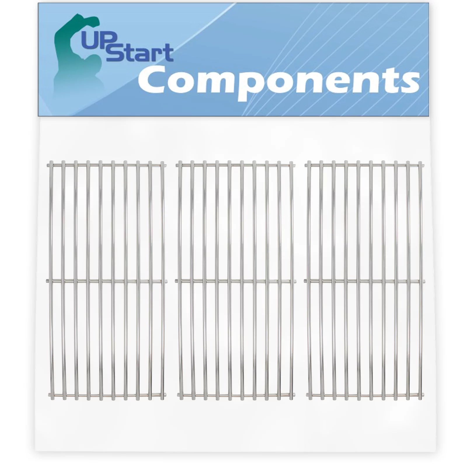 3-Pack BBQ Grill Cooking Grates Replacement Parts for Grillada GG60000-4B - Compatible Barbeque Grid 17 3/4